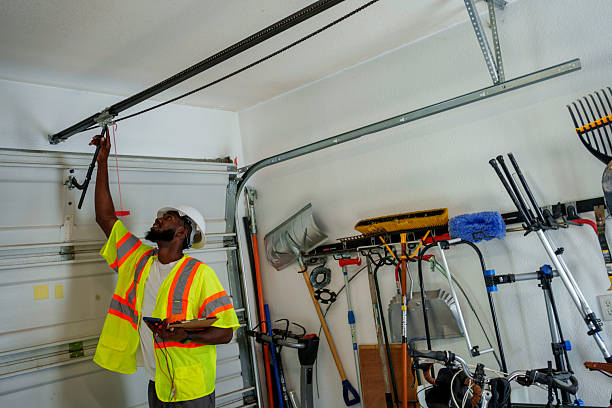 Professional Garage Door Maintenance technician working in Brushy, OK